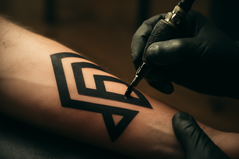 Tato Blackwork: Garis Tebal, Kontras Tinggi, dan Karakternya